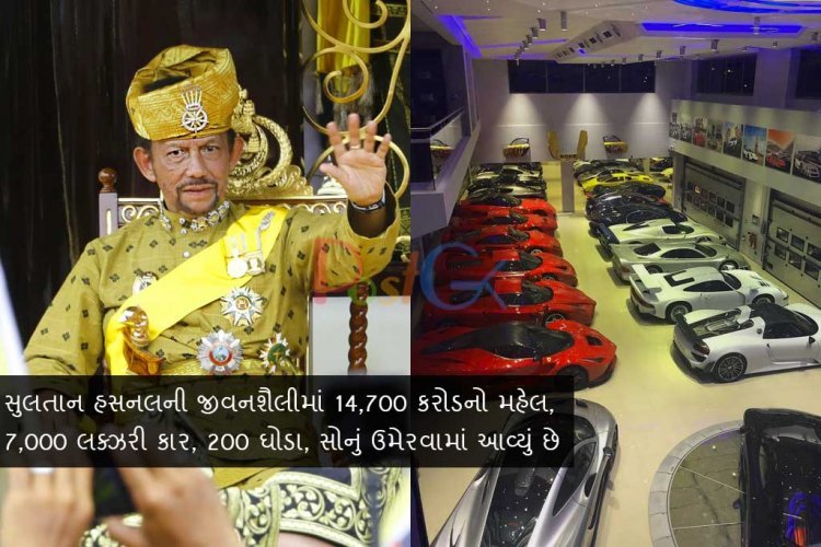 સુલતાન હસનલની જીવનશૈલીમાં 14,700 કરોડનો મહેલ, 7,000 લક્ઝરી કાર, 200 ઘોડા, સોનું ઉમેરવામાં આવ્યું છે