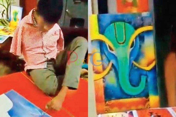 जन्म से हाथ नहीं,सुन भी नहीं सकता ,फिर भी पैरो से बनाता है खूबसूरत तस्वीर, पढकर आप भी बन जाएंगे दीवाने