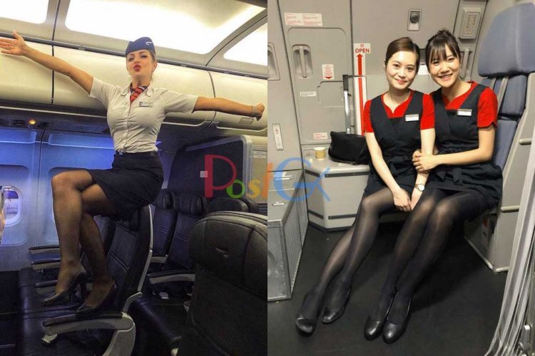 फ्लाइट के दौरान एयर होस्टेस ने देती है गंदी ऑफर ,शॉट्स कपडे पहनकर फ्लाइट में।