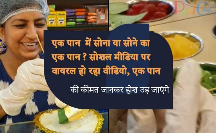 एक पान  में सोना या सोने का एक पान ? सोशल मीडिया पर वायरल हो रहा वीडियो, एक पान  की कीमत जानकर होश उड़ जाएंगे