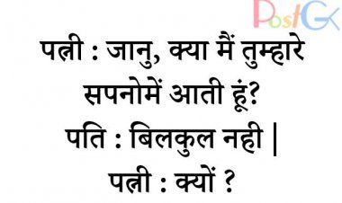 पत्नी : जानु, क्या मैं तुम्हारे सपनोमें आती हूं?